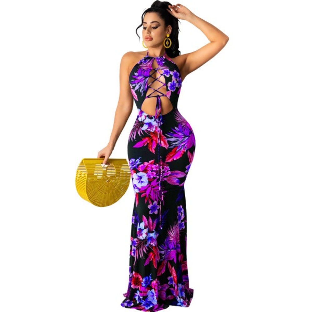 Super cute maxi summer dress purple color only